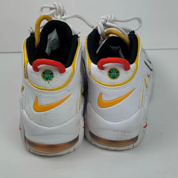 Nike Air More Uptempo Rayguns White/Orange Yellow DD9286-100 Kids Youth Size 3Y - Picture 3 of 10
